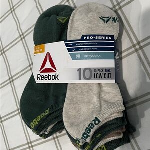 Reebok Boys Athletic Socks - Green, Gray, Brown